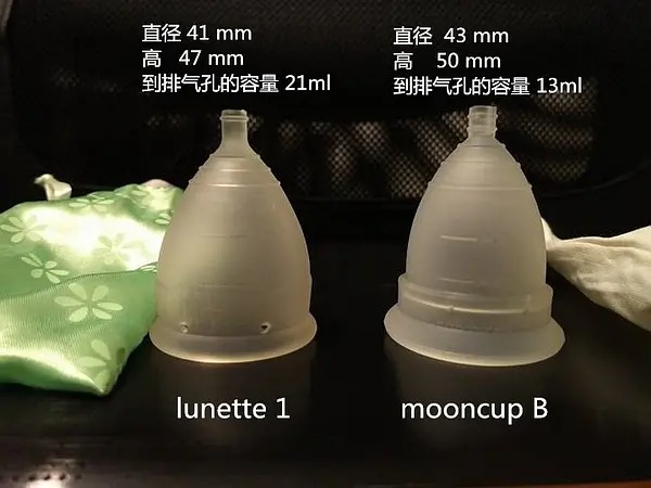 Lunette Cup Model 1 vs Mooncup Size B